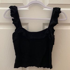 Zara Black Knit Crop Top